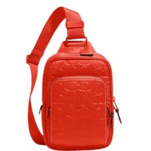 Coach TRACK PACK 14 IN SIGNATURE LEATHER excellent condition